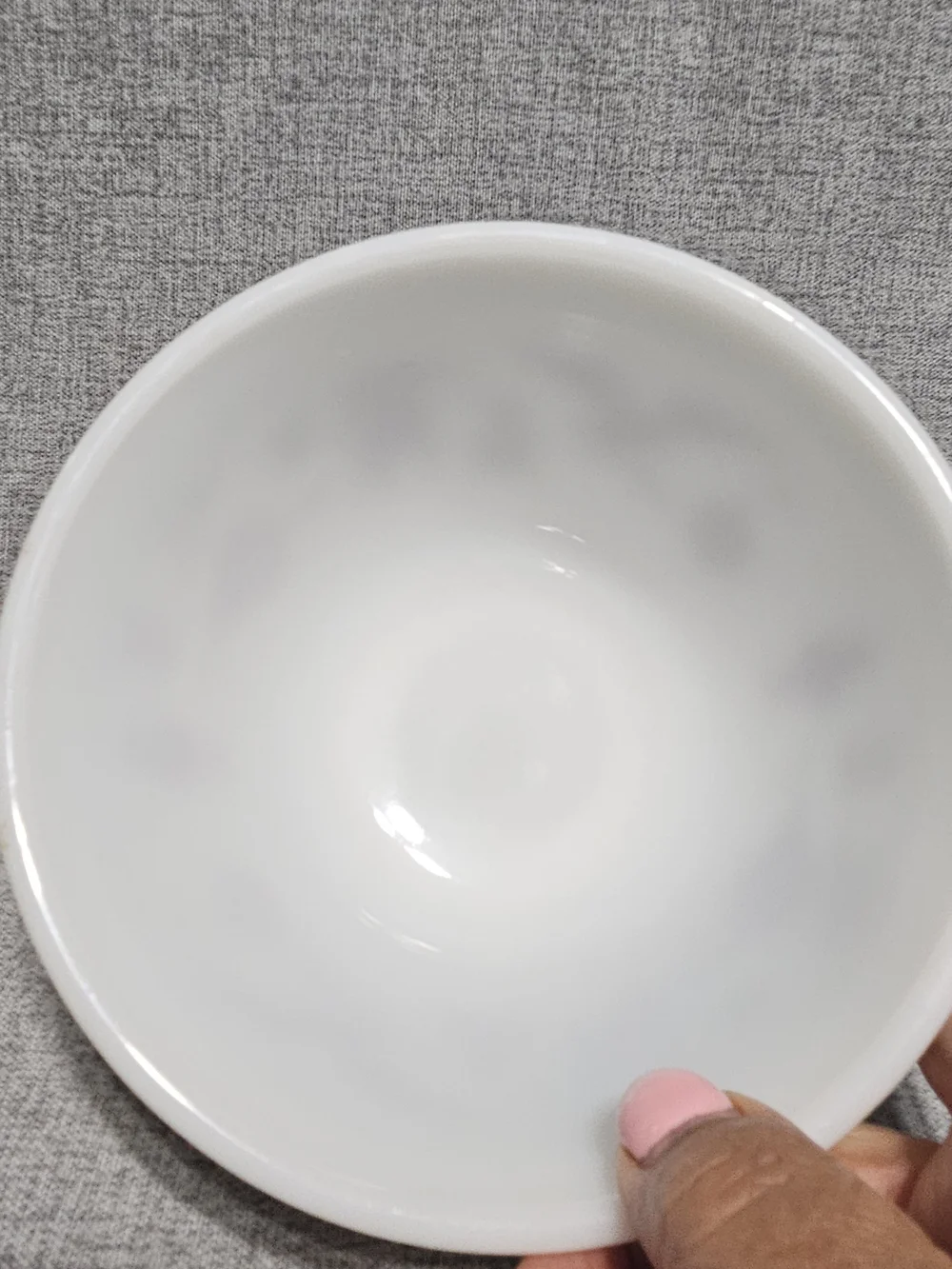 Pyrex White Milk Glass Bowl with Embossed Logo Eagle Farmhouse 401 & 403